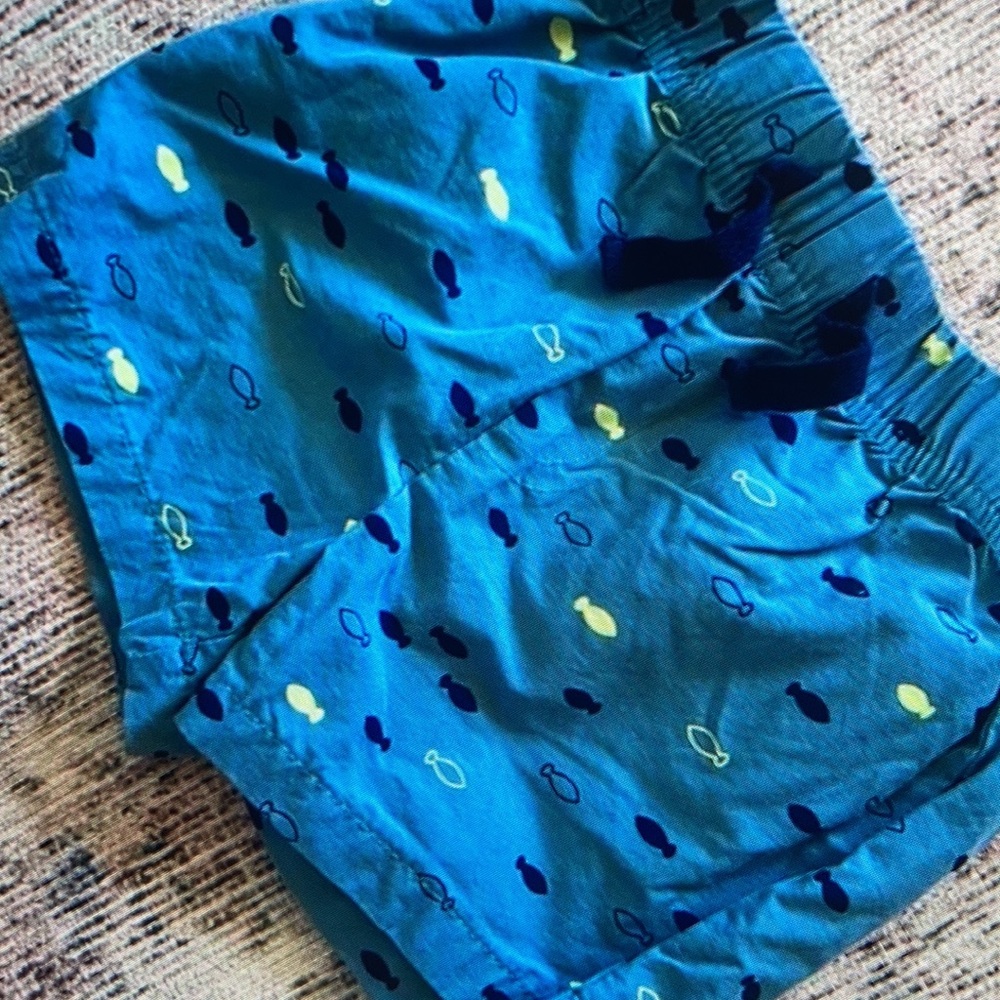 Marine print floral boy’s shorts
